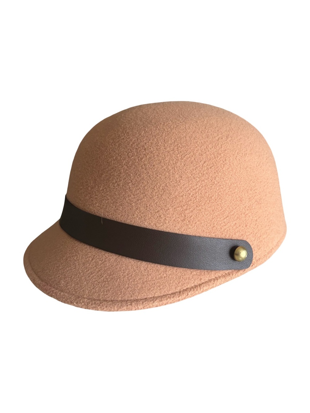 Janie and Jack Girls Camel Wool Felt Riding Cap Cloche Hat Size 2T-3